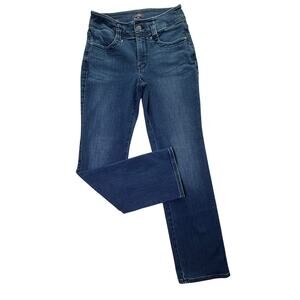 NYDJ Marilyn Straight Leg Blue Jeans with LiftxTuck Technology Size 4P